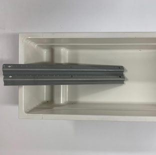 Cassetto in PVC CPT con guide, per integrazione su banco di lavoro