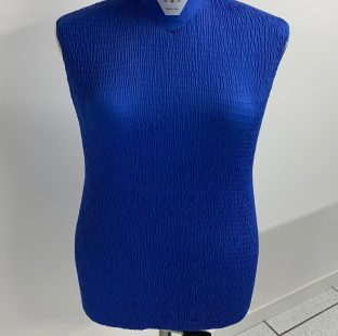 Manichino per modelli cucito blu, versione donna, regolabile tra la taglia 42 e 54